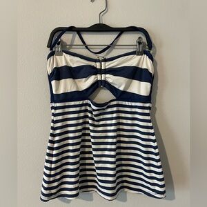 Nautical preppy Ralph Lauren Tankini Swimsuit Top Women's size 6